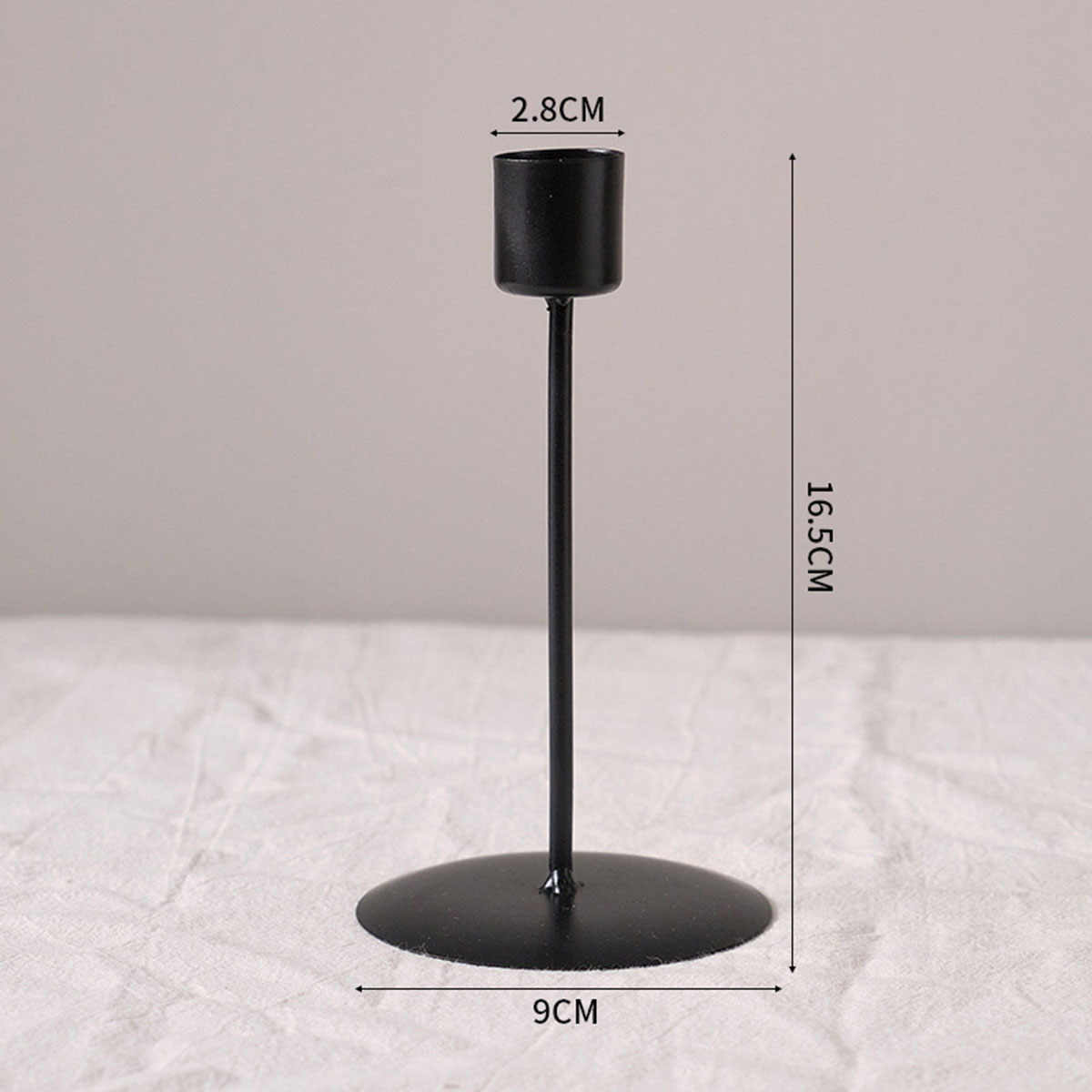 Candelabro de escritorio de estilo nórdico para decoración del hogar, candelabro Simple de estilo nórdico para decoración de hogar, comedor, de Acción de Gracias y boda, 1 piezas: Negro