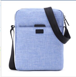 Mannen Messenger Bag Eenvoudige Mannen Schoudertas Business Casual Schoudertas Verticale Schoudertas Stad Tas voor Mannen: LightBlue