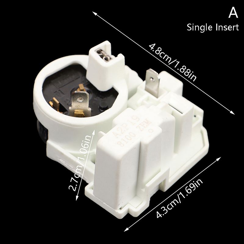 Fridge Compressor PTC Relay and Overload Protector Start Relay Connected overload protection relay for shrinking starter: indigo