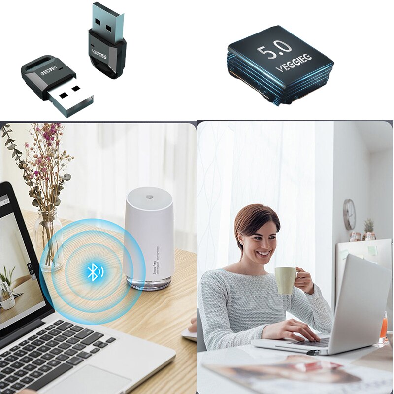 USB Bluetooth Adapter 5.0 Wireless Bluetooth Audio Receiver Transmitter Computer Bluetooth Receiver 5.0 Bluetooth Dongle