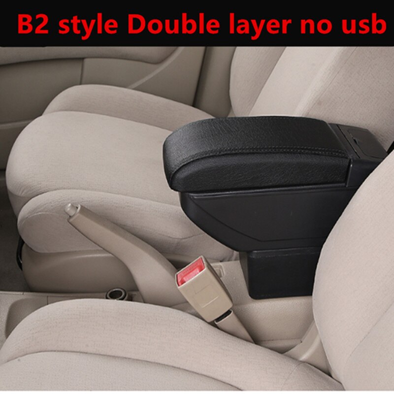 Armrest Box For Suzuki Celerio Armrest In Car Storage Box For Celerio PU Leather: B2 style black line