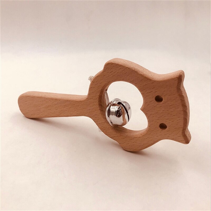 FAI DA TE Del bambino Palestra Giocattoli Procione Elefante Gufo pigrizia Dentizione Giocattoli di Legno di Legno Del Pendente Della Collana di Grado Alimentare di Legno Giocattoli Teether