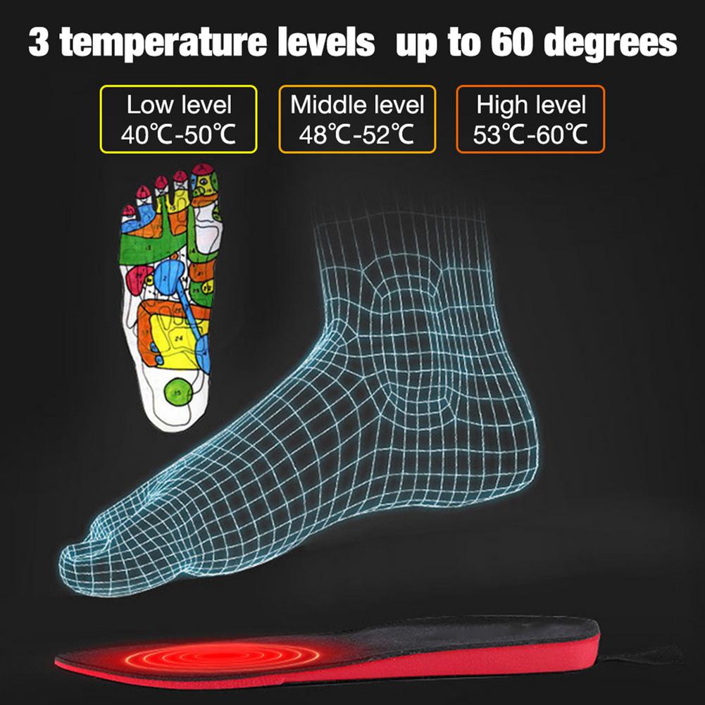 Clever Fernbedienung Heizung Einlegesohle in Winter USB Lithium-Batterie Ladung Elektrische Heizung Einlegesohle Cutable Fuß Wärmer LED-anzeige