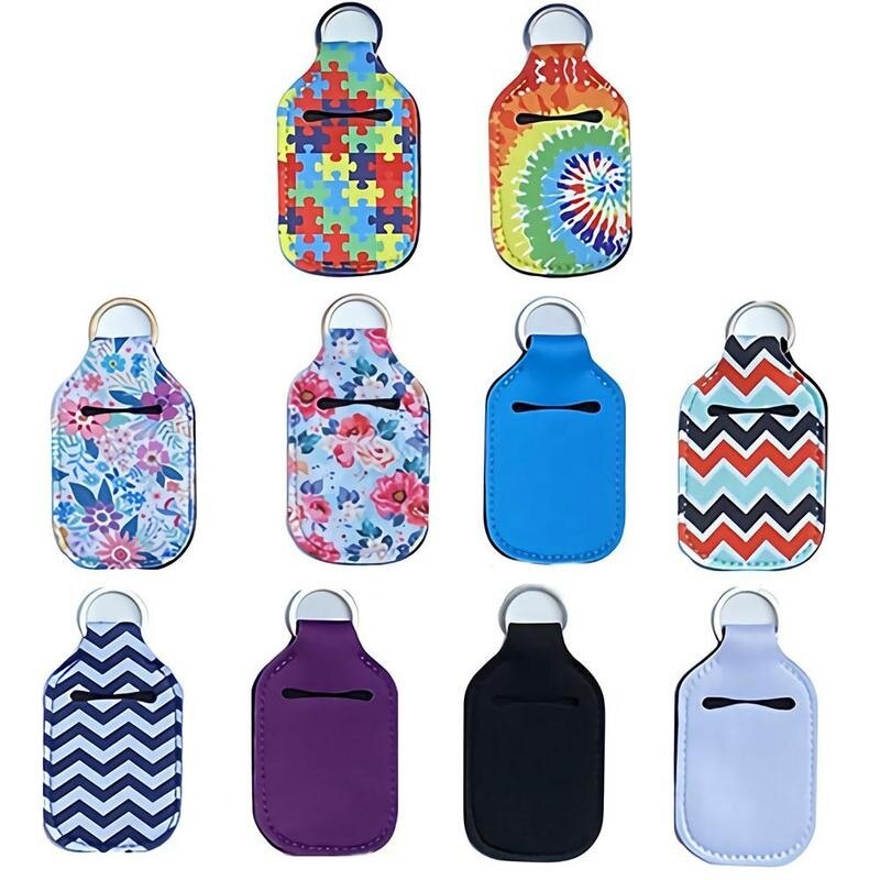 30ml Leere Hand Sanitizer Flasche Mini Tragbare Reise Desinfizieren Flaschen mit Nachfüllbare Keychain Silikon Gel Halfter Flasche K9S9