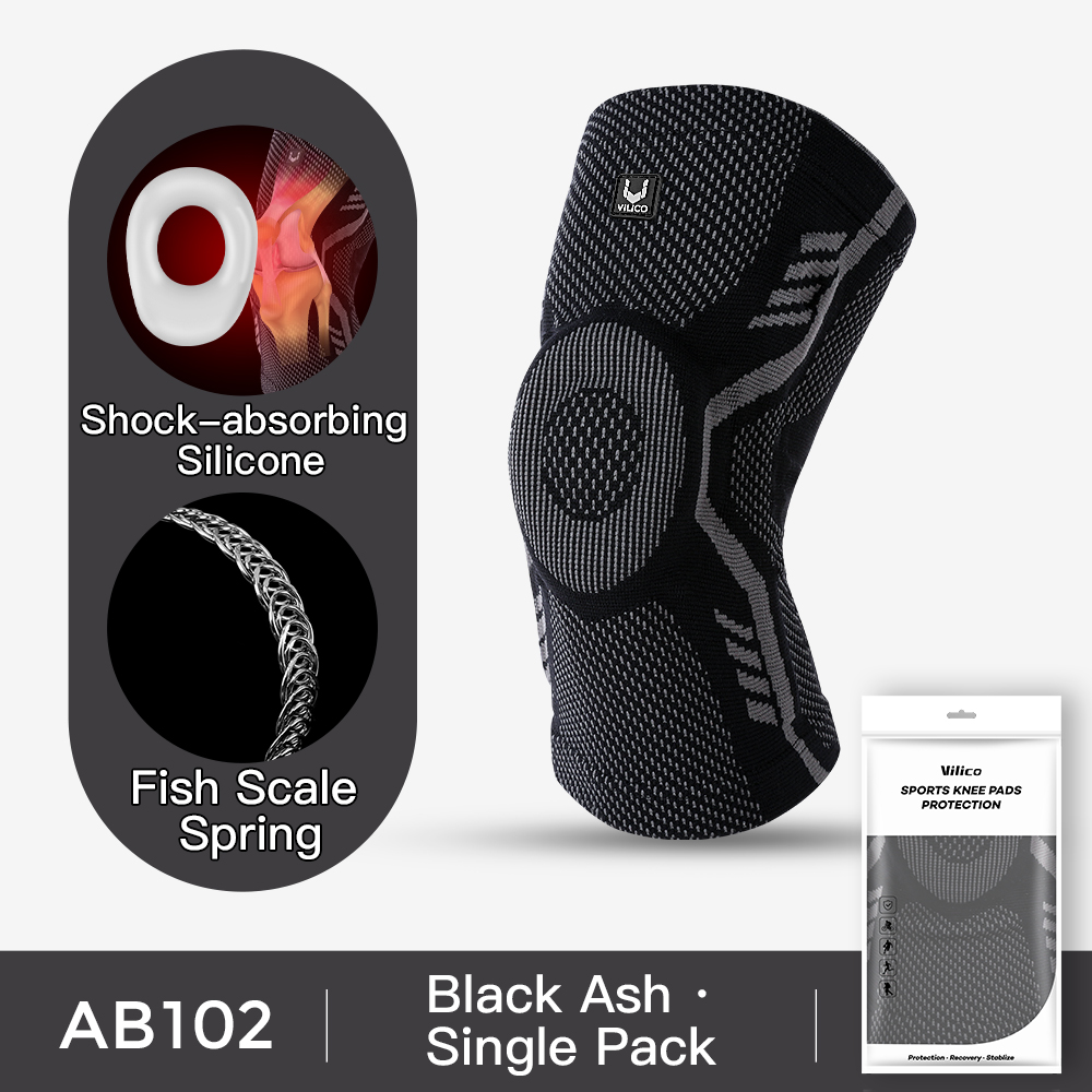 Genouillère élastique respirante pour hommes et femmes, soutien de la rotule, soutien du genou, protection complète, compression, sport, printemps, 1 pièce: M / Black