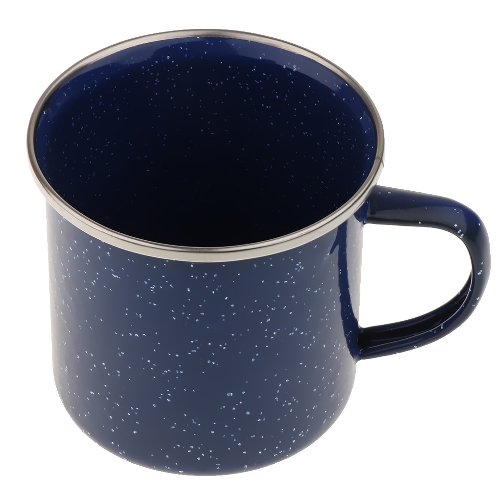 Camping 8 cm emaljmugg kopp emaljgods te kaffemugg retro vintage picknick