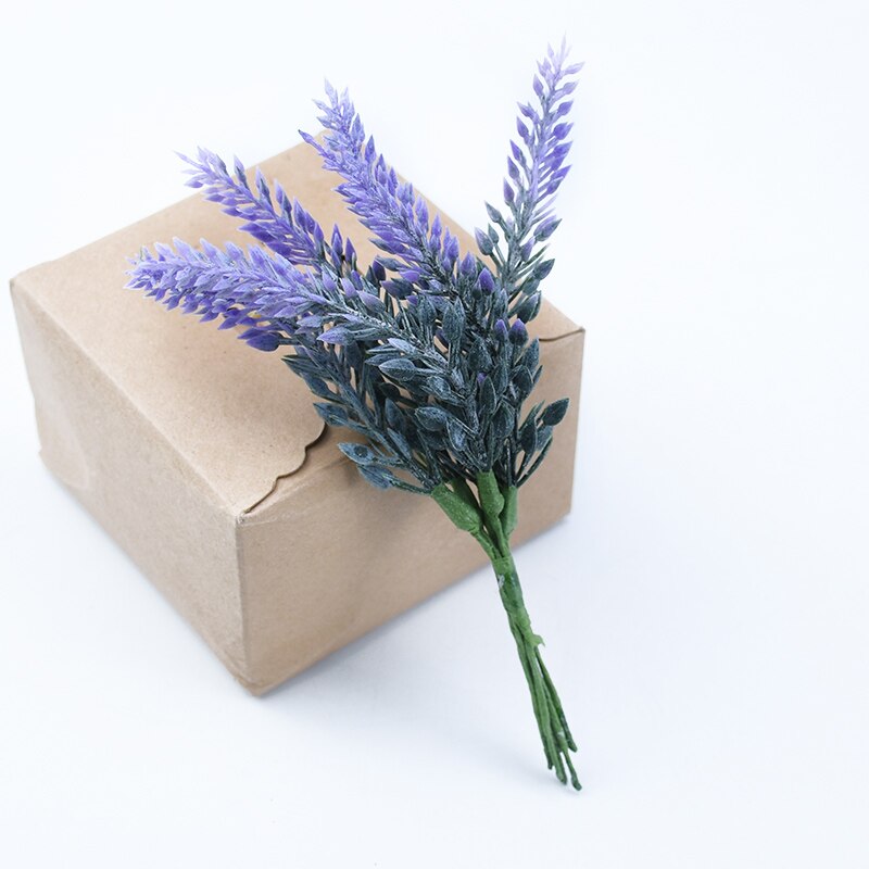 6 piezas de plantas artificiales para decoración navideña, adornos para el hogar, arreglo floral, hojas de eucalipto, lavanda, de joyería: 11
