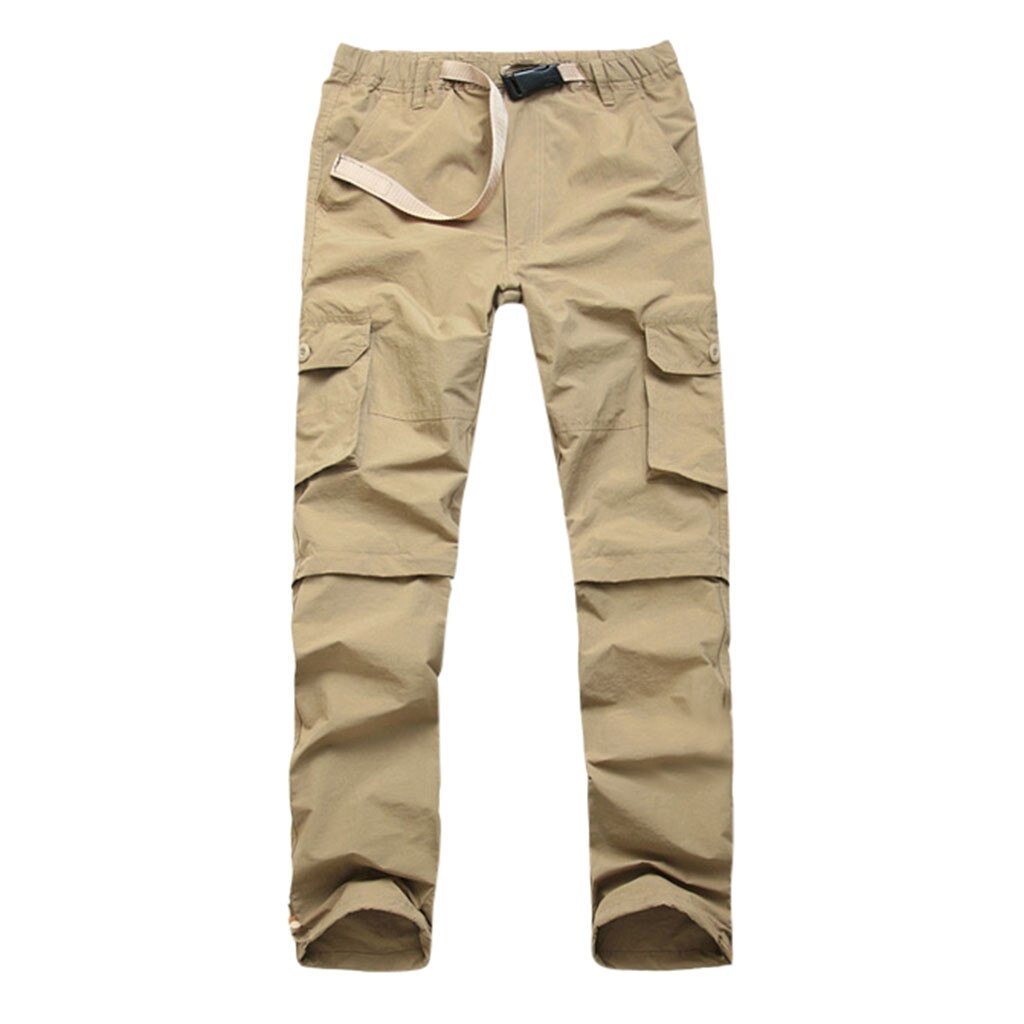SAGACE-pantalon de randonnée pour hommes, multifonction, à séchage rapide, respirant en plein air, vêtement de Camping: Khaki / L