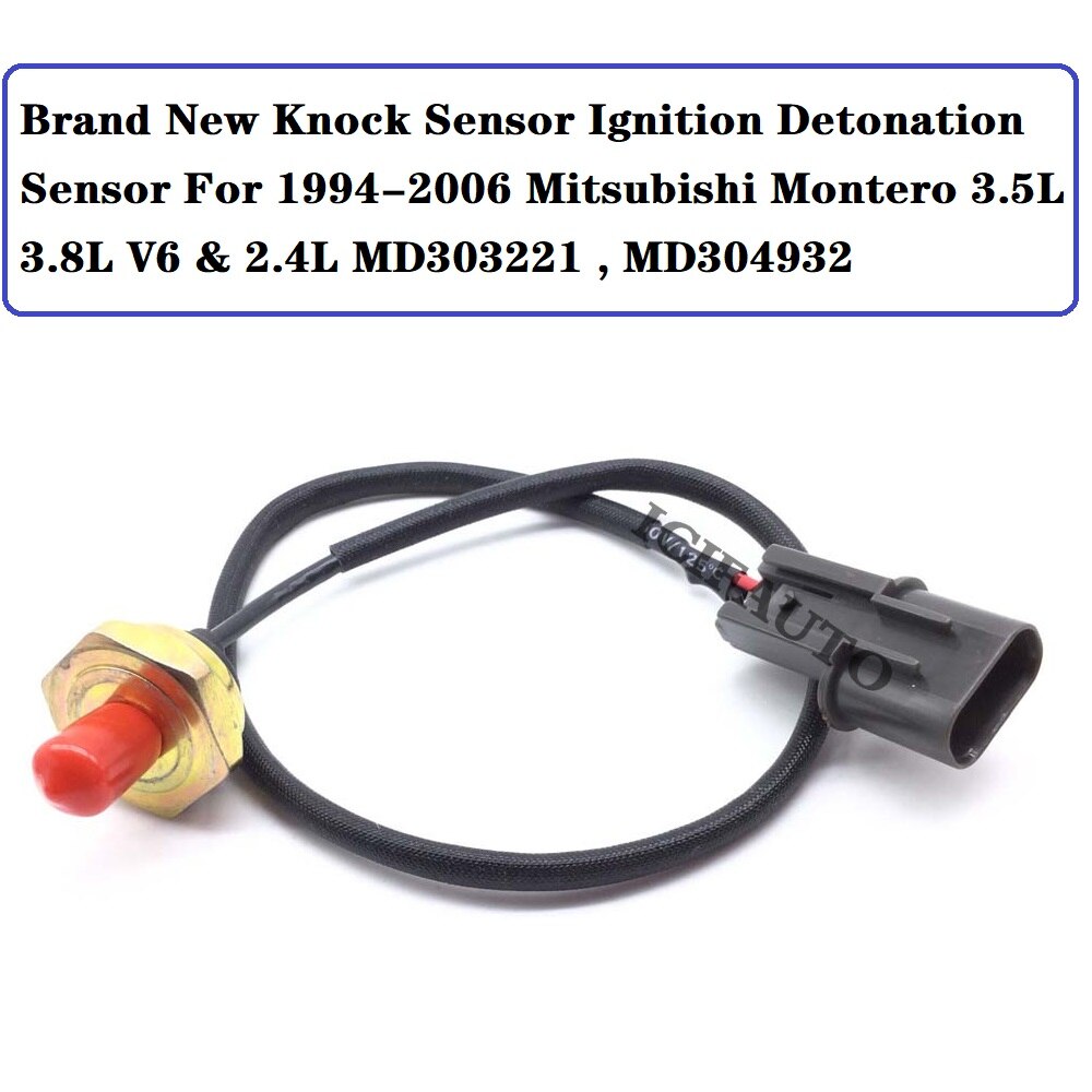 MD303221 Gloednieuwe Knock Sensor Ontsteking Detonatie Sensor Voor 1994-2006 Mitsubishi Montero 3.5L 3.8L V6 &amp; 2.4L Oe # MD304932: 1 Piece