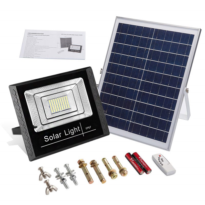 25W/45W/65W Solar Garden Light Outdoor Waterproof LED Floodlight Spotlight Solar Lamp IP67 Outdoor Park Garden Solar Flood Light