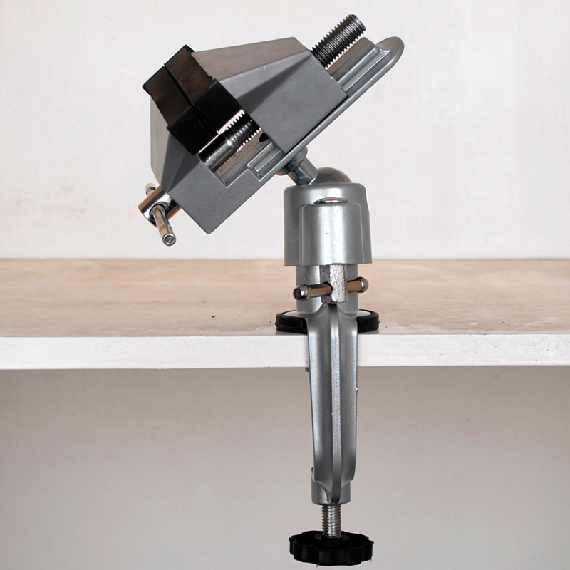 Universal Multi Angle Swivel Table Vice Clamp-on Grinder Bench Vise Electric Drill Holder Tool J8