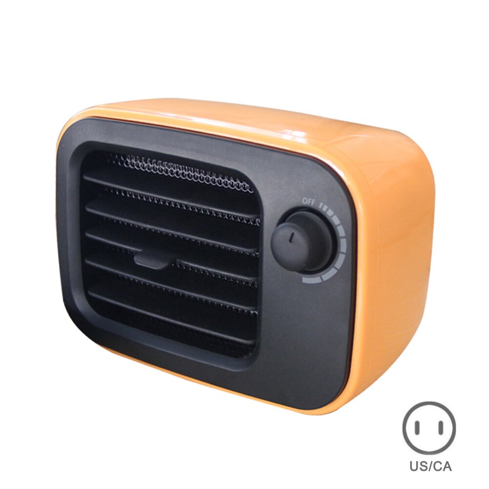 Calentador de cerámica calentador eléctrico Retro ajustable portátil para el escritorio del hogar LB88: US  orange