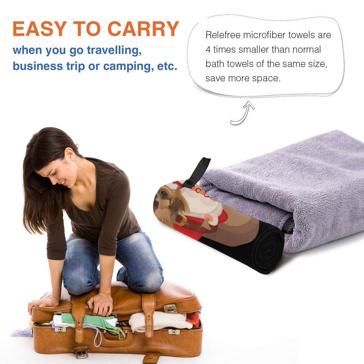 Top Santa Rijden Pekinees Kerst Pyjama Jongen Klassieke Geïnteresseerd Westerse Stijl Ontwerpen Strand Badhanddoek