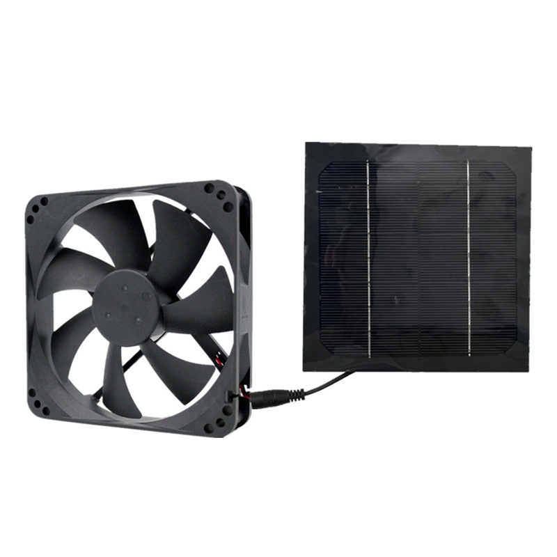 10W 12V słoneczny ekstraktor powietrza, zasilany energią słoneczną Mini wentylator do szklarni, psa, kurczaka, domu, Rv