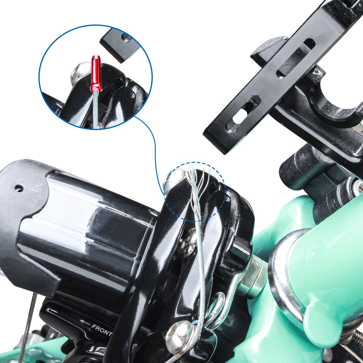 MUQZI 50PCS Bike Cable End Cap Tips Crimp Brake Shift Wire Cables End Caps Mountain Road Bicycle Accessories