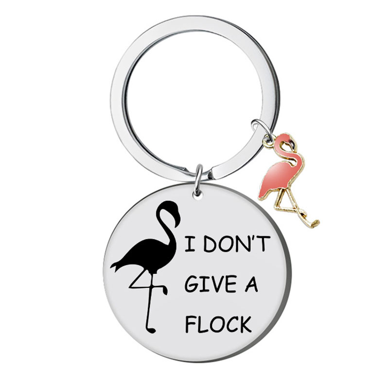 Dier Flamingo Sleutelhanger Ik Niet Geven Een Kudde Rvs Hanger Sleutelhanger Sieraden