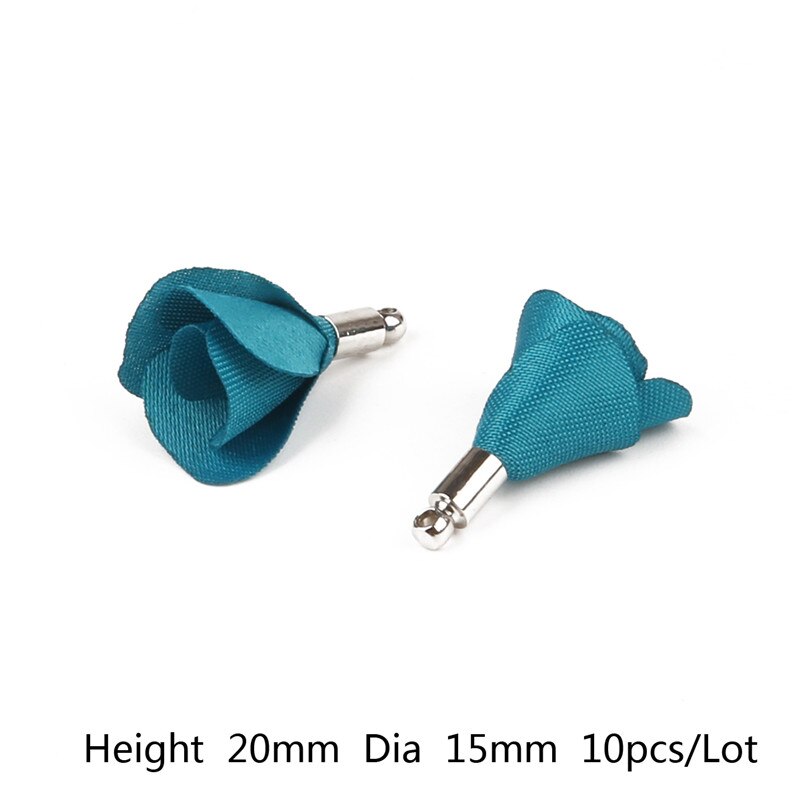 15 x 20mm stuks 10-20 stoffen bloemenkwast bedels hanger voor bruiloft feestjurk gordijn naai accessoires doe-het-zelf: Pauwgroen