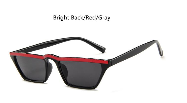 Cat Eye Smalle Glazen Vrouwen Witte Zonnebril Kleine Shades Sexy Retro Zonnebril Dames Zwarte Kat UV400: red black frame