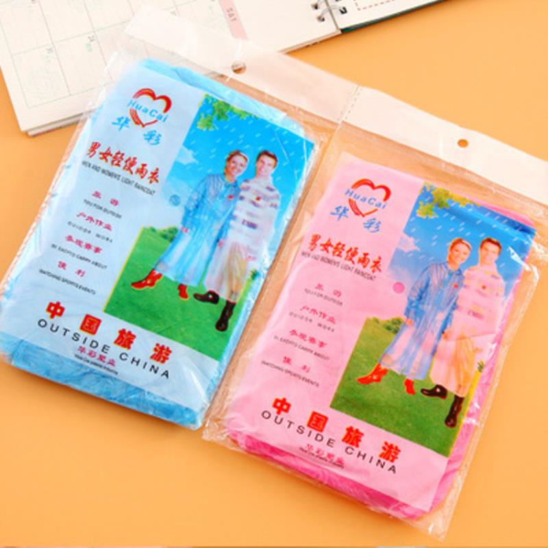 Disposable PVC Raincoat Rainwear Suit Thickened Waterproof Rain Poncho Coat Adult Clear Transparent Camping Hoodie