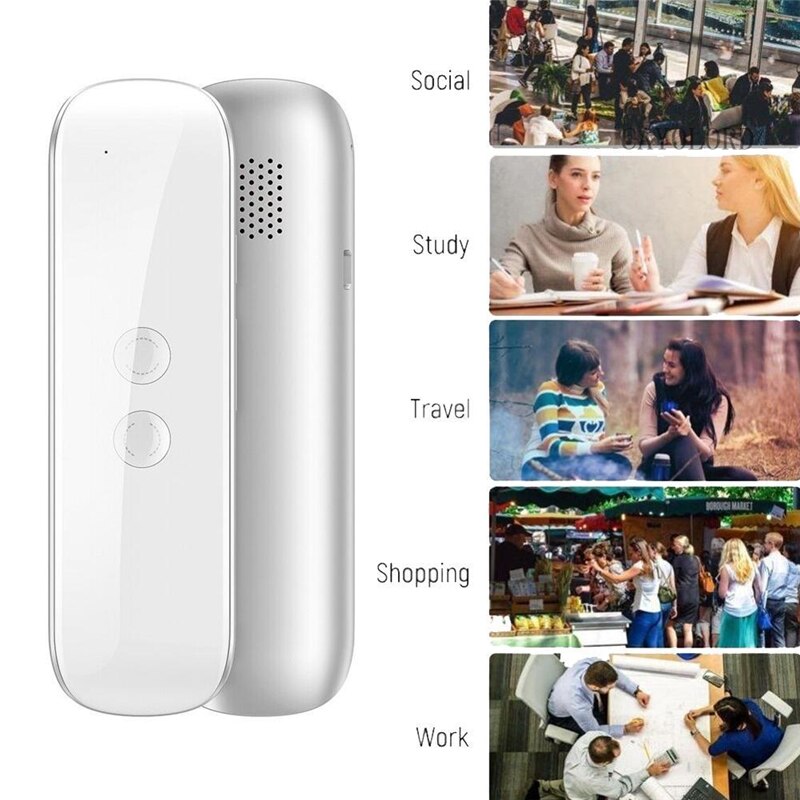 Draagbare Bluetooth Smart Voice Offline Taal vertaler Snelle Real Time Vertaling Order Voedsel Studeren Reizen