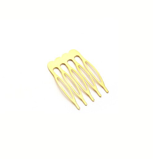 10 Stks/partij 5/8/10 Tanden Metalen Kam Clips Claw Haarspelden Haar Clips Diy Sieraden Bevindingen Voor Vrouwen Bruiloft haar Leveringen: Gold 5 Teeth