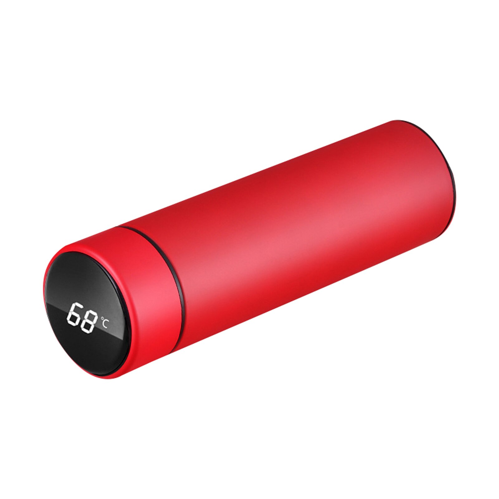 Intelligent Stainless Steel Thermos Bottle Cup Temperature Display Vacuum Flasks Travel Car Soup Coffee Mug Thermos Water Bottle: 500ml Red