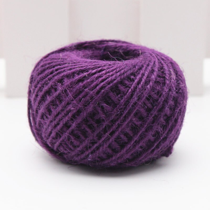 40 metriä / rulla 2mm pehmeä tekstuuri hamppuköysi narut tee itse maljakko vaatteet hattu kengät unesieppari juhla koriste materiaali köysi: V