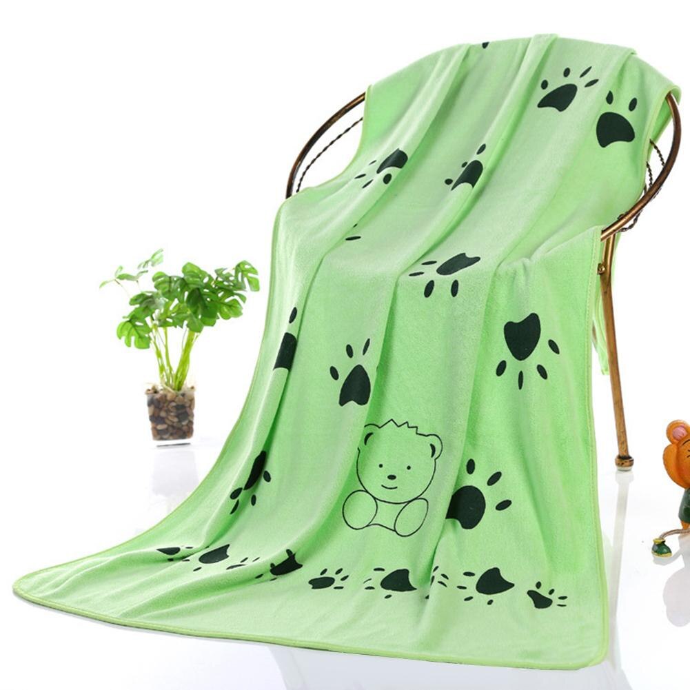 140X70CM Super-sized Pet Dog Bath Towel Microfiber Strong Absorbing Water Bath Teddy Cat Puppy Towel Soft Dry Hair Dog Towels: green