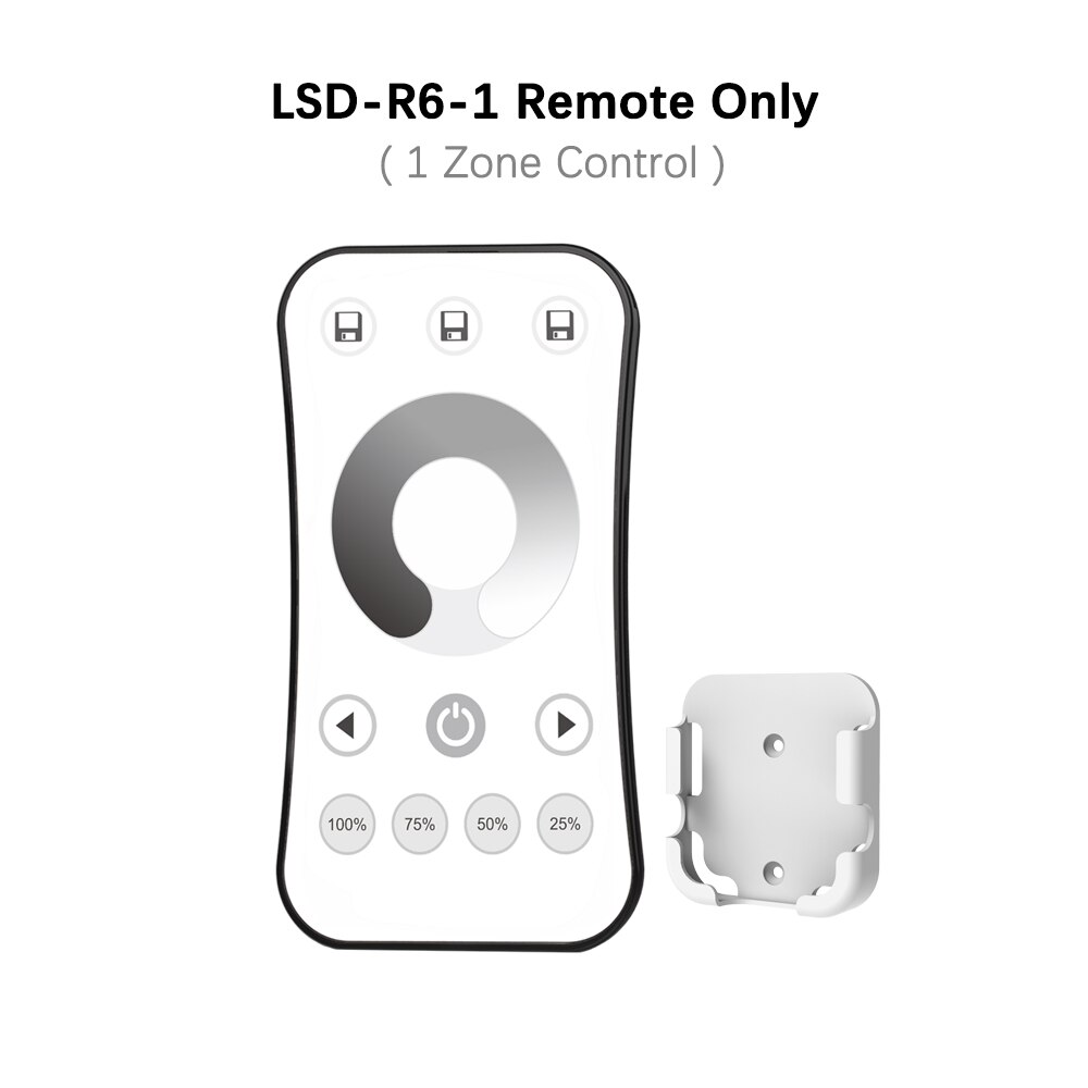 Rotary LED Dimmer DC 12V 24V PWM Wireless Frequency Adjustable 20A Single Color LED Strip Controller Knob 12 Volt Dimmer Switch: LSD-R6-1 Remote Only