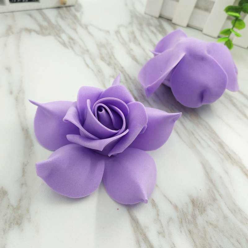 Tee itsesimulaatio pe foam rose kukka pallo kukka-asetelma kaaria 4.5 cm 5 kpl: Violetti