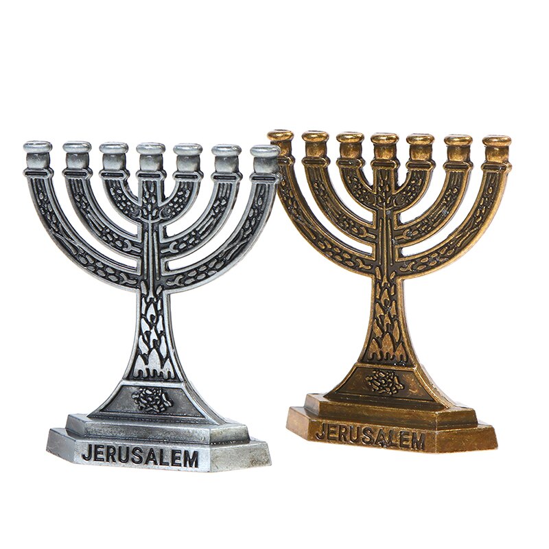 Joodse Menorah Kaars-Houders Religies Kandelaar Chanoeka Kandelaars 7 Tak Kaarshouder