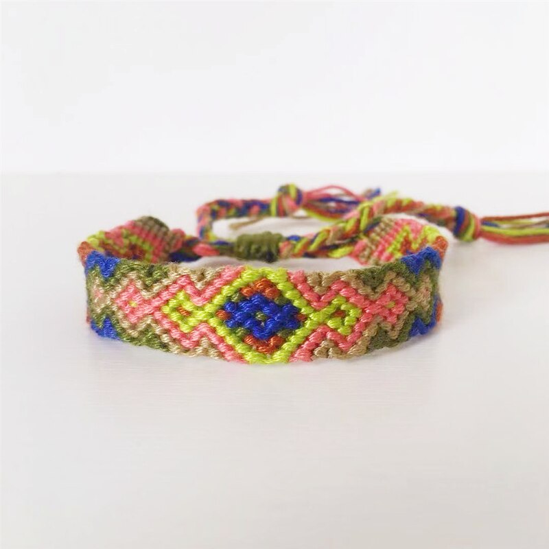 ABL027, Cotton Woven Friendship Bracelets Braided Trendy Surf Beach Boho Girl Women Pulseras Femme: 20