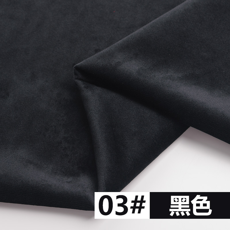 Tela de terciopelo engrosada sofá cortina almohada negro y blanco brocado tela de lentejuela azul para vestido, costura 50cm * 155CM