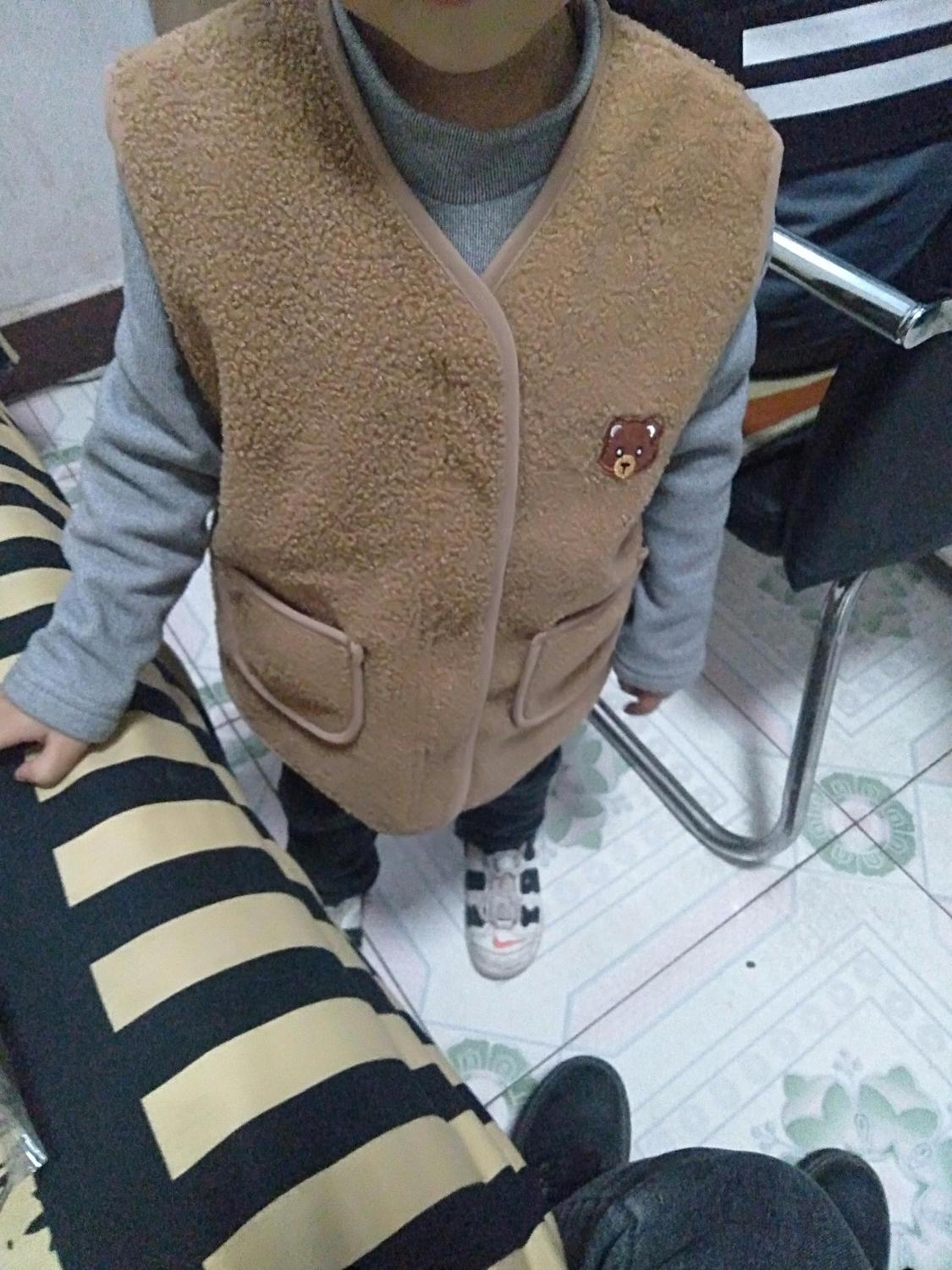 Gilet in pile Teddy per ragazzi e ragazze 2020 giacca moda senza maniche calda autunno e inverno all-match