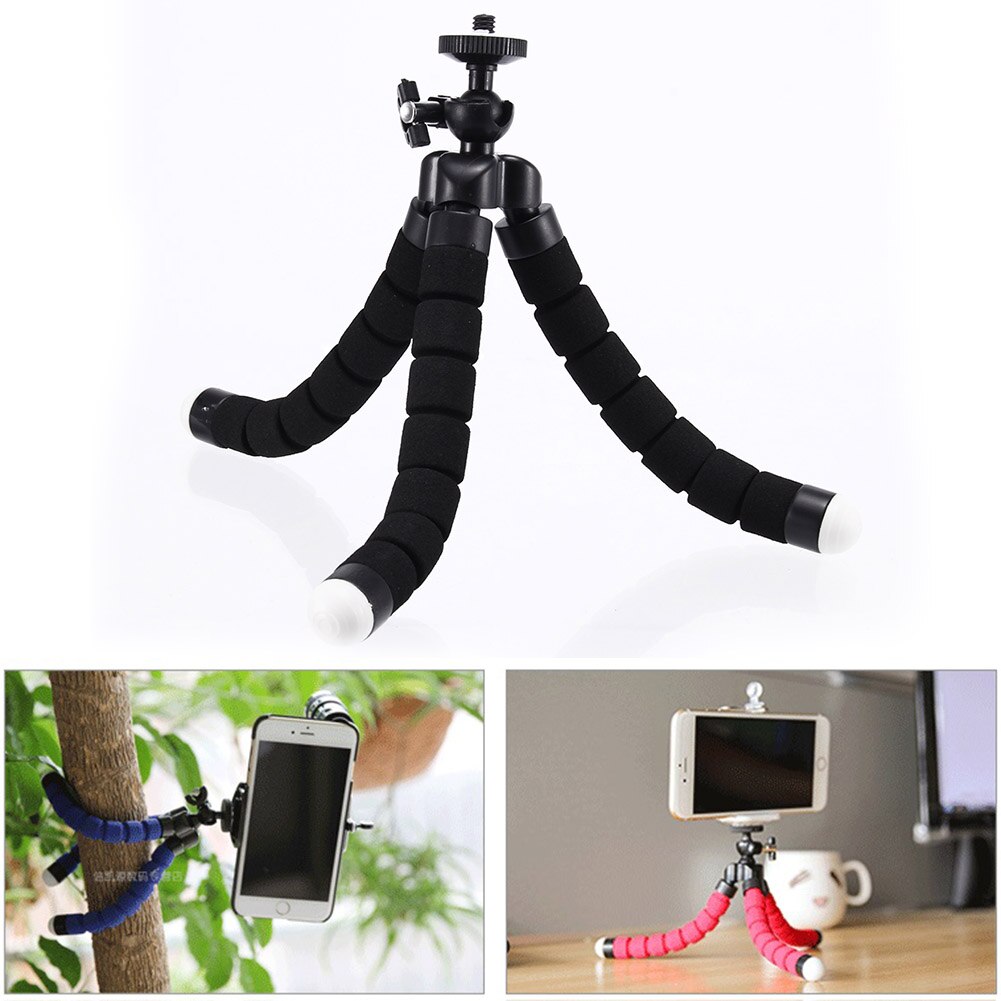 Mini tripé portátil para celular, esponja, leve, suporte qjy99 para câmera
