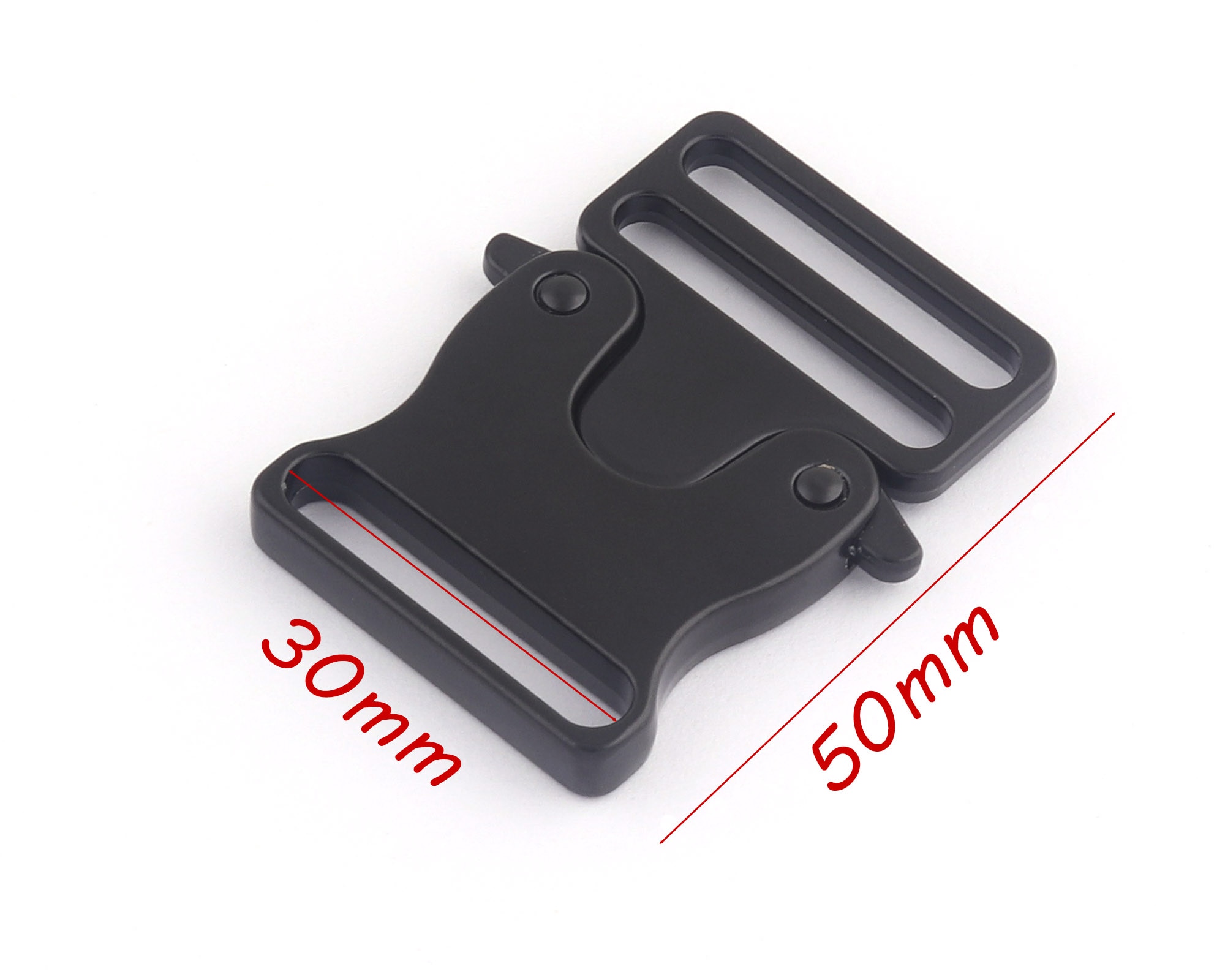 38Mm Zwart Release Gespen Richter Purse Slide Verstelbare Rugzak Gespen Riem Riem Tas Sluiting Clip Lock Halsband Webbing