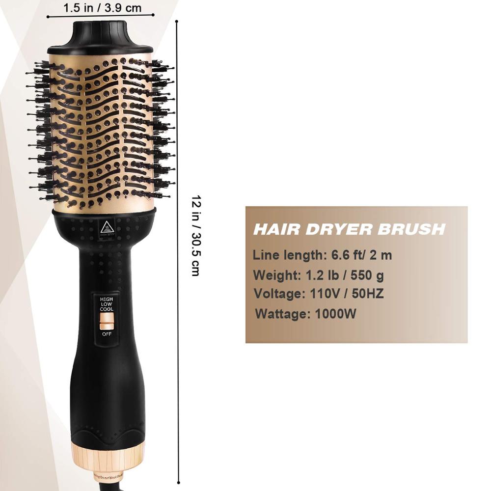 One Step secador de pelo y voluminizador cepillo de aire Styler y secador para alisar, cepillo redondo secador de soplado para amigo