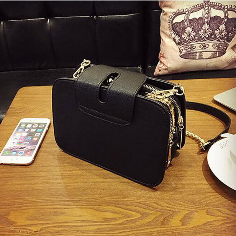 DIGERUI Women Shoulder Bag Chain Strap Flap Handbags Clutch Bag Ladies Shoulder Bags With Metal Buckle