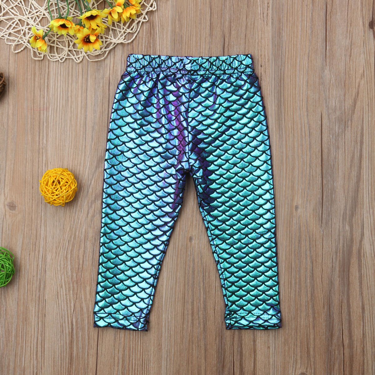 Piger havfrue bukser leggings farverige digitaltryk sommer stil barn leggings kid kostume