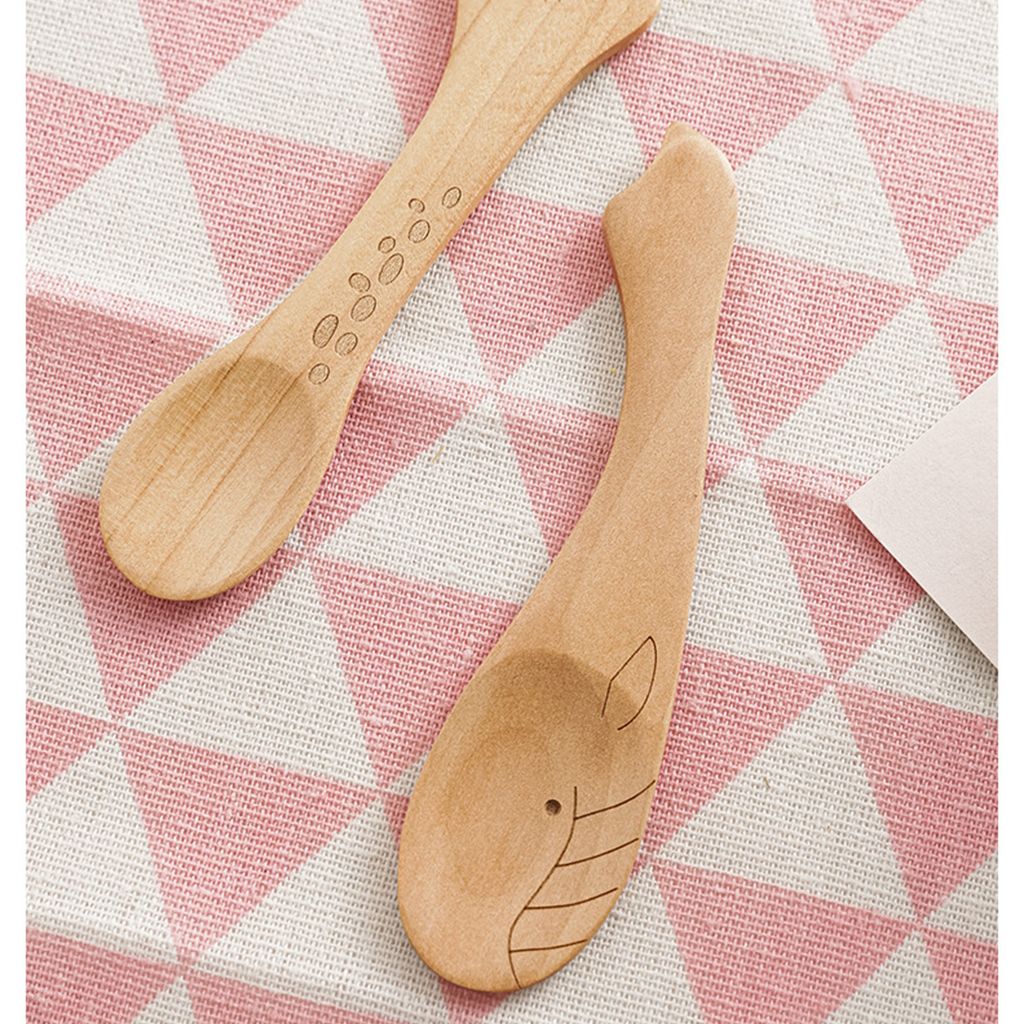 1PC Cute Cartoon Children Wooden Spoon Coffee Tea Soup Stirring Spoons Dessert Honey Cutlery Japanese Style Kitchen Tools