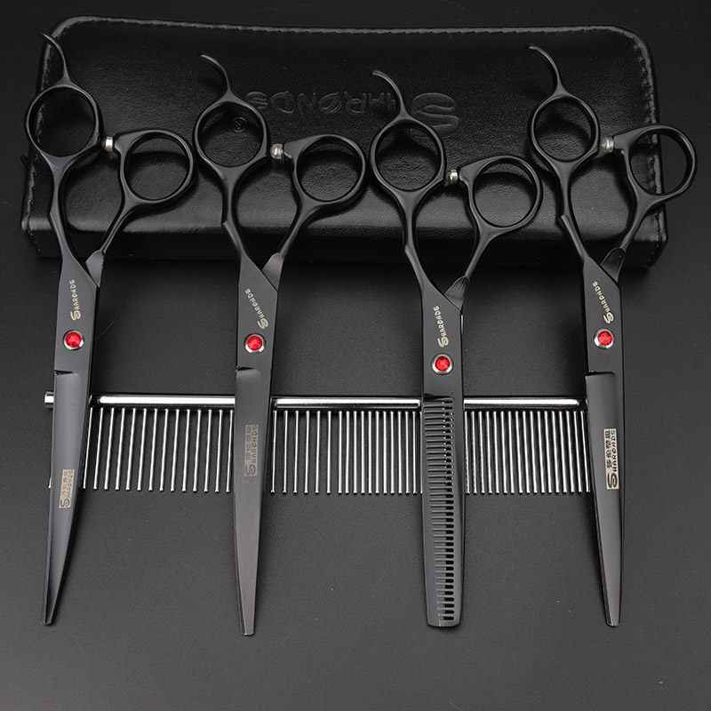 Set di forbici da 7 pollici forbici da parrucchiere professionali parrucchiere e barbiere Boutique barbiere cesoie acciaio giapponese