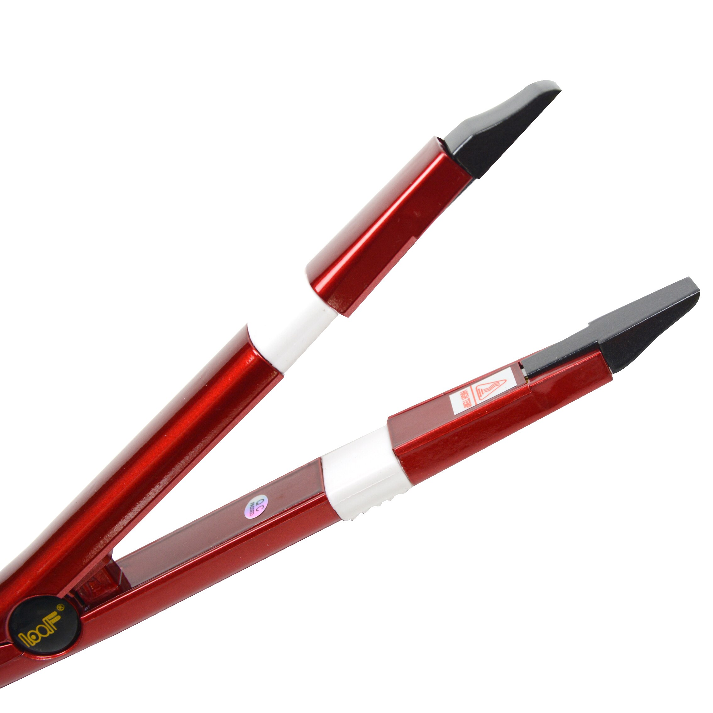 Extensión de cabello rojo por fusión, Conector de hierro, herramientas de unión de queratina, Conector de calor de fusión de temperatura ajustable, 1 ud.