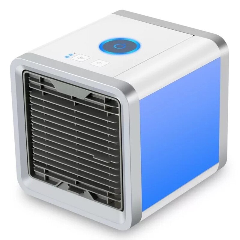 Thuis Mini Airconditioner Draagbare Luchtkoeler 7 Kleuren Led Usb Cooler Fan Air Cooling Fan Oplaadbare Fan Voor Kantoor kamer