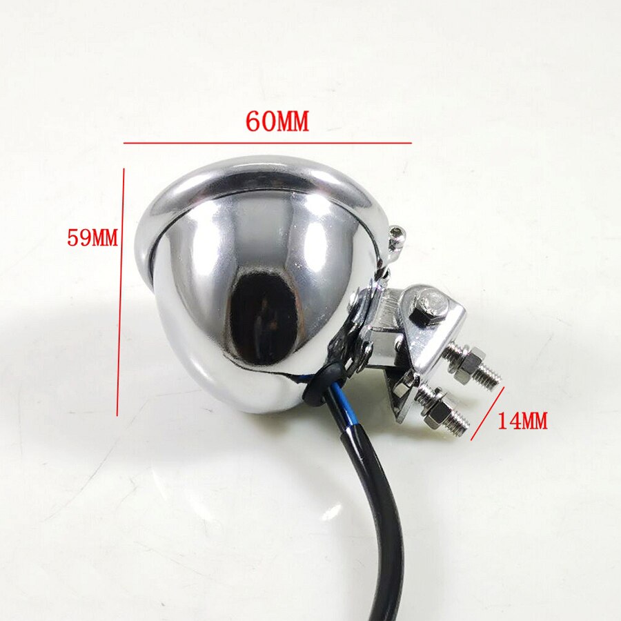 1Pc Chrome Legering Universele Motorfiets Led Achterlicht Remlicht Scooter Stop Lamp Voor Triumph Benelli Cafe Racer Harley Davidson
