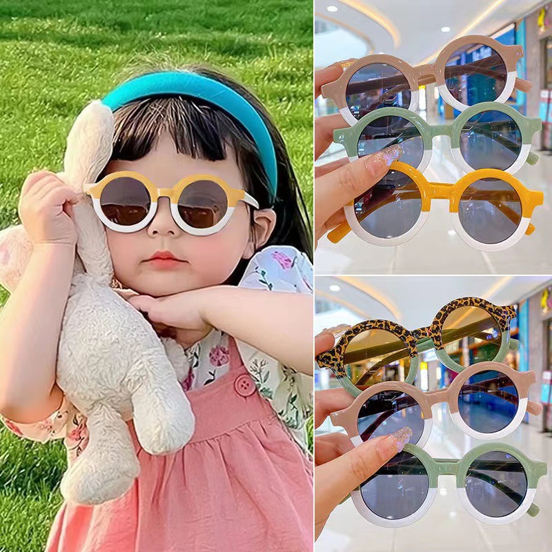 Nuevas gafas De Sol circulares con montura pequeña para niños, gafas De Sol De De verano para niñas, gafas De Sol bonitas para bebés, gafas De Sol UV400