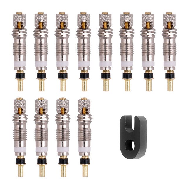 2/6/12pcs Presta valve bicycle tire bicycle tire valve core and valve core repair tool kit to replace bicycle tire valve core: Type1-12pcs