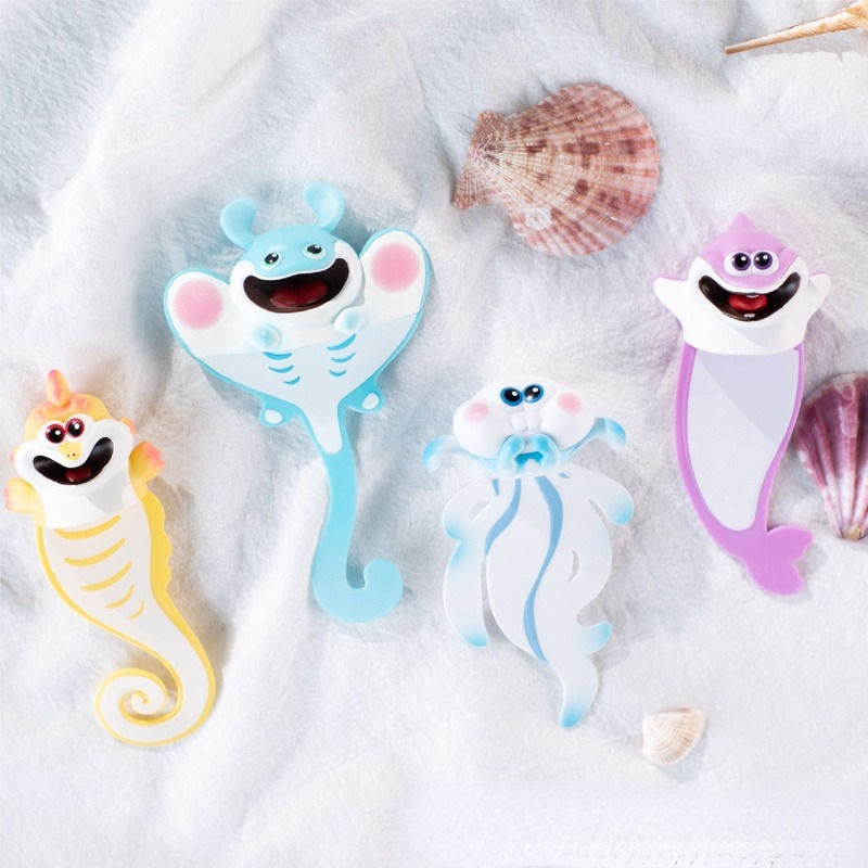 3D Three-dimensional Animal Bookmarks Pvc Cartoon Style Bookmarks Exquisite Box Packaging Suitable for Student and Sales