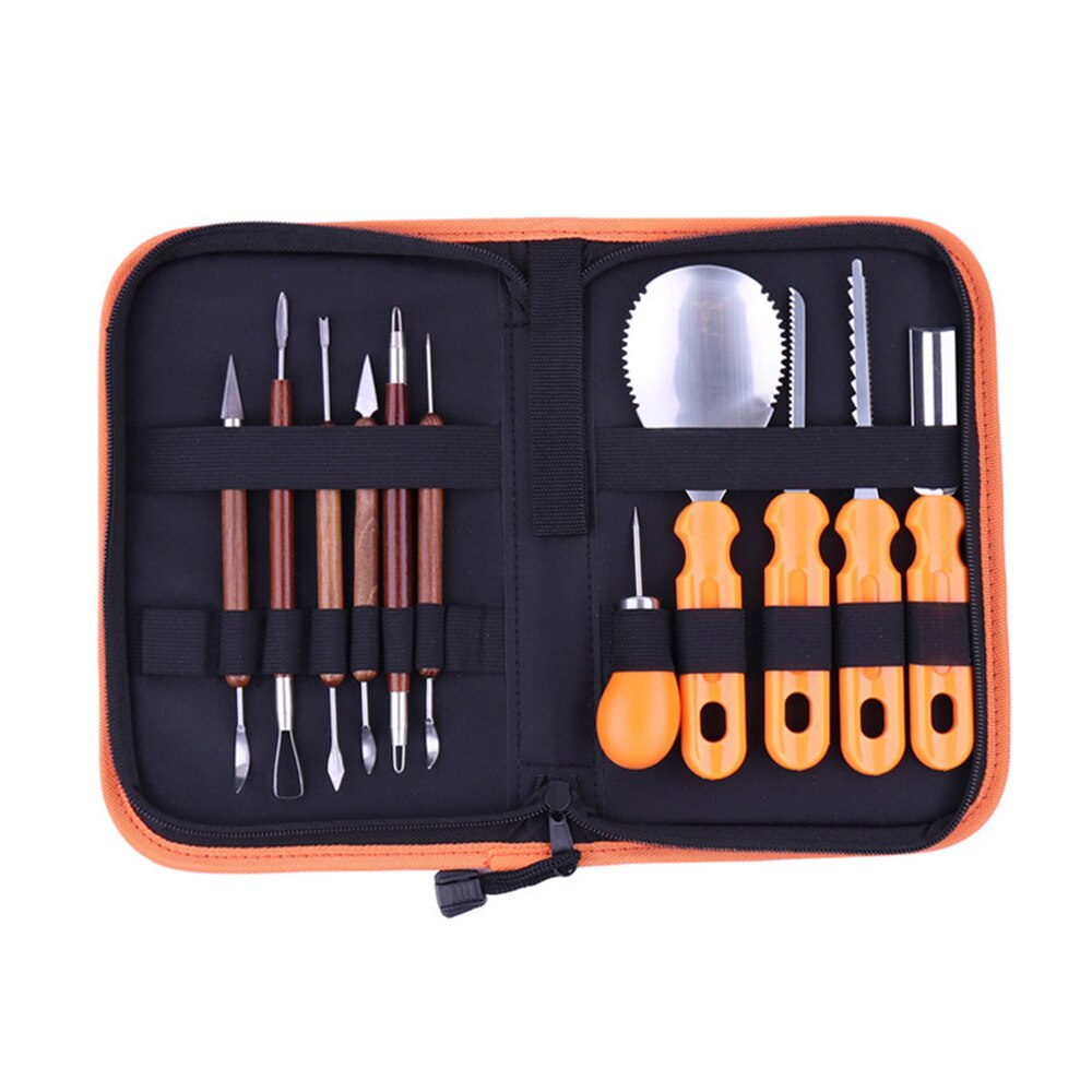 Recién 5/14 Uds de Kit de herramientas para tallar fácilmente tallar esculpir herramientas para Halloween suministros de Halloween calabaza de herramientas de tallado: 12pcs