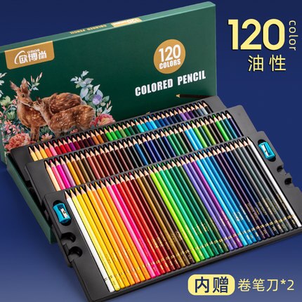 OBOS-lápiz de color plomo para dibujo, 200 colores, pinceles solubles en agua para estudiantes, suministros de arte oleoso: Oil 120