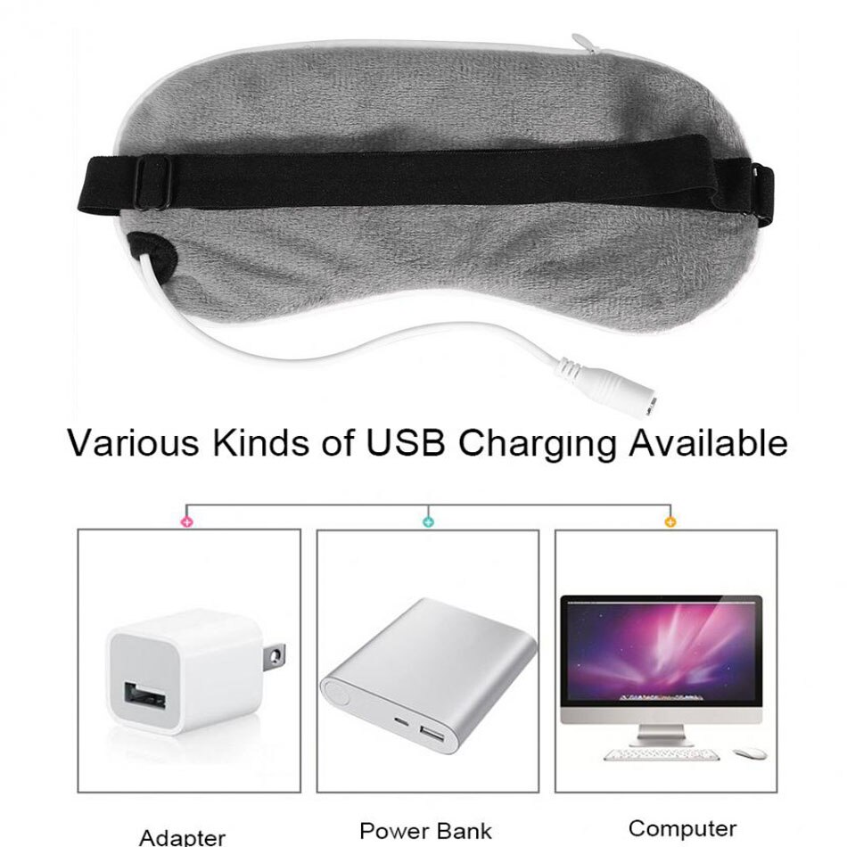 Usb Verwarming Stoom Slaapmasker Slapen Oogmasker Rest Slaapmasker Masker Eye Relax Anti Dark Circle Eye Patch Vermoeidheid Relief